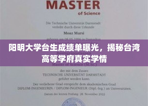 台生成绩单揭幕阳明大学，探秘台湾高等学府真实学情