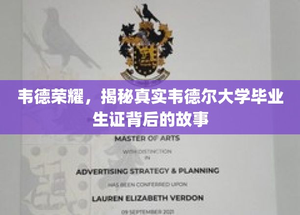 韦德荣耀背后的传奇，揭秘真实韦德尔大学毕业生证的神秘面纱