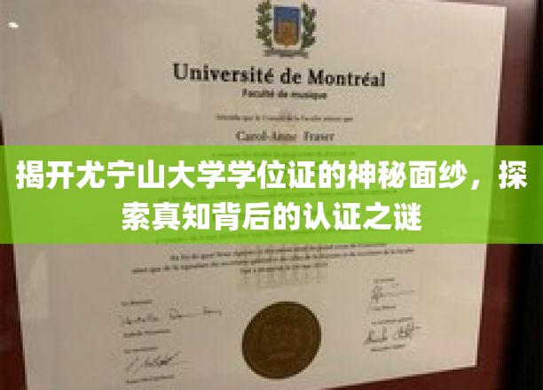 揭秘尤宁山大学学位证，探寻学术认证的神秘面纱