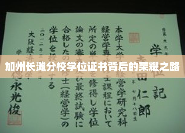 探寻加州长滩分校毕业证书的光荣征程