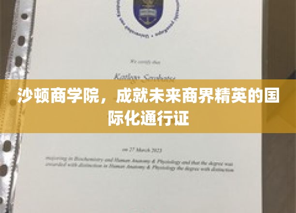 沙顿商学院，开启商界精英的国际化未来