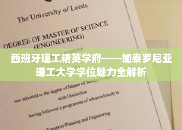 解码加泰罗尼亚理工大学，探索欧洲理工殿堂的学位奥秘