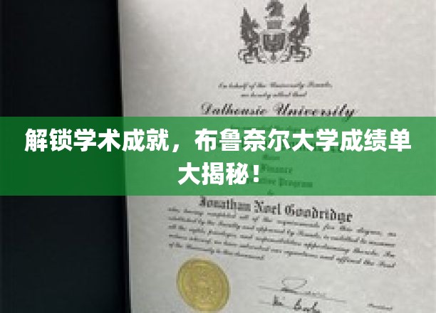 探寻布鲁奈尔大学卓越成就，揭秘成绩单背后的故事