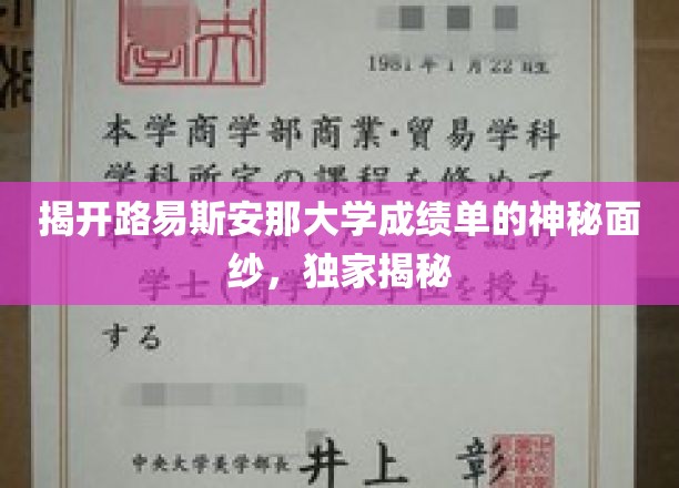 揭开路易斯安那大学成绩单的神秘面纱，独家揭秘