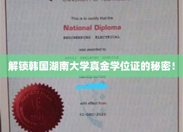 解锁韩国湖南大学真金学位证的秘密!
