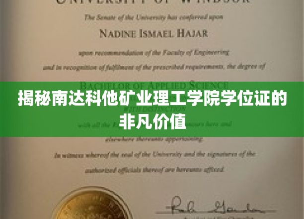 南达科他矿业理工学院学位证，开启无限可能的金钥匙