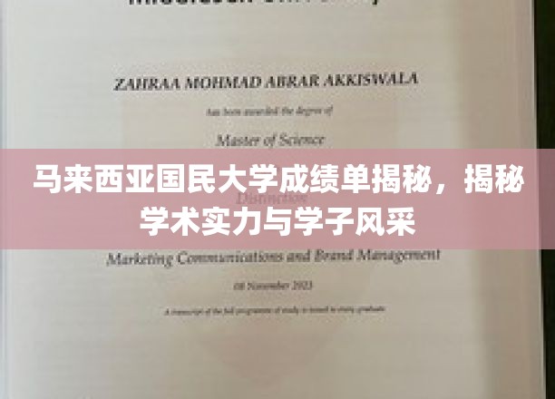 马来西亚国民大学成绩单解码，一窥学术实力与学子卓越风采