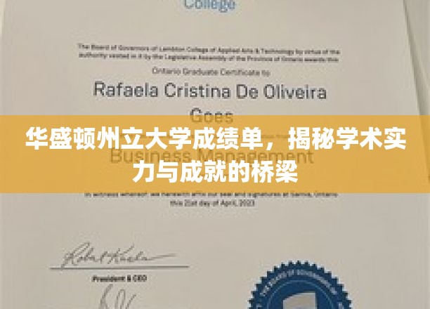 解码学术成就，华盛顿州立大学成绩单背后的教育力量