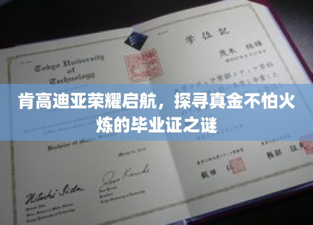 肯高迪亚荣耀启航，探寻真金不怕火炼的毕业证之谜