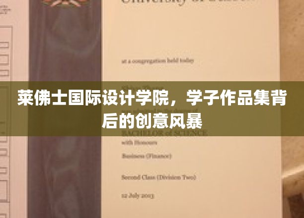莱佛士国际设计学院，学子作品集背后的创意风暴