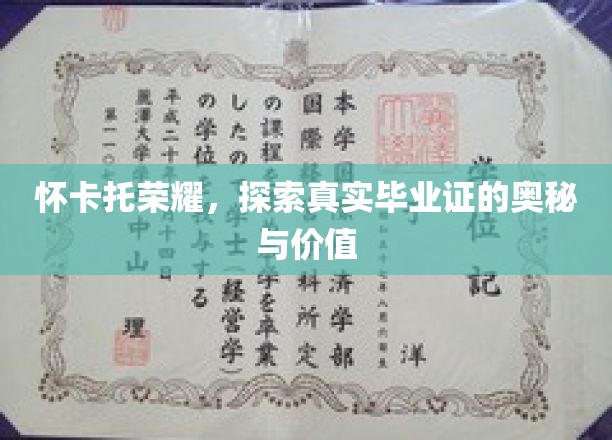 怀卡托荣耀，探索真实毕业证的奥秘与价值