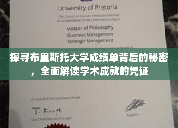 揭秘布里斯托大学成绩单的奥秘，全面解读学术成就的证明