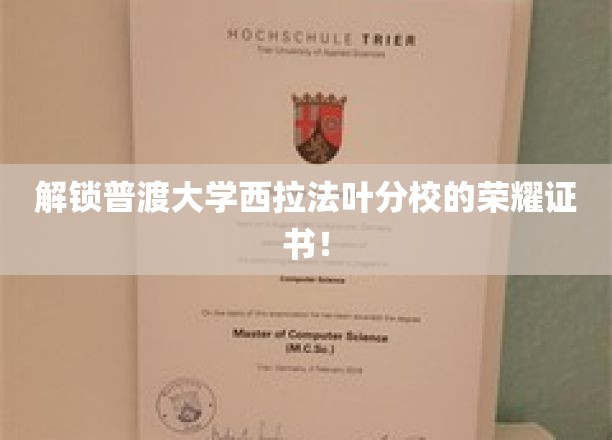 探索普渡大学西拉法叶分校的荣耀证书！