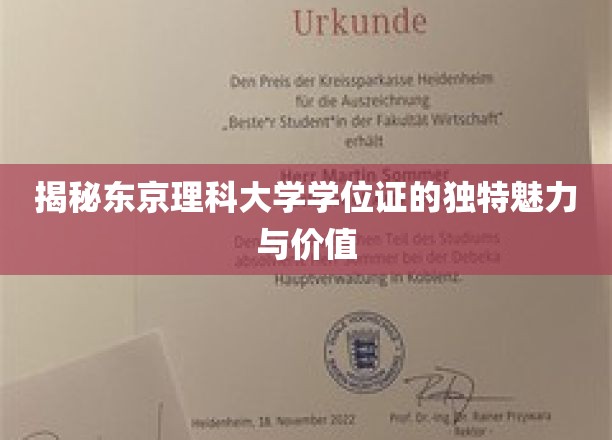 探索东京理科大学学位证的独特韵味与珍贵价值