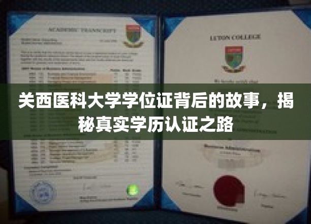 关西医科大学学位证背后的故事，揭秘真实学历认证之路