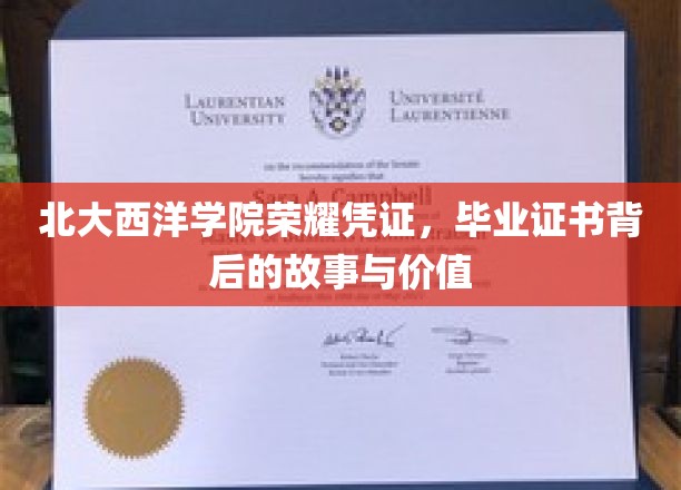 北大西洋学院荣耀凭证，毕业证书背后的故事与价值