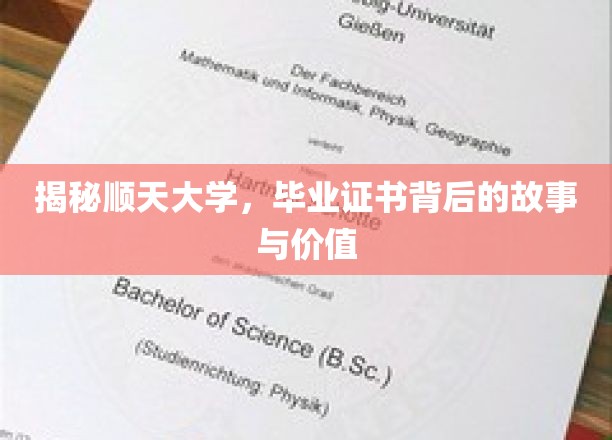顺天大学证书之谜，揭秘毕业证书背后的非凡价值与传奇故事