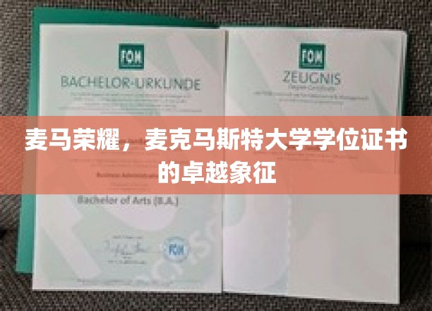 麦马荣耀，麦克马斯特大学学位证书的卓越象征