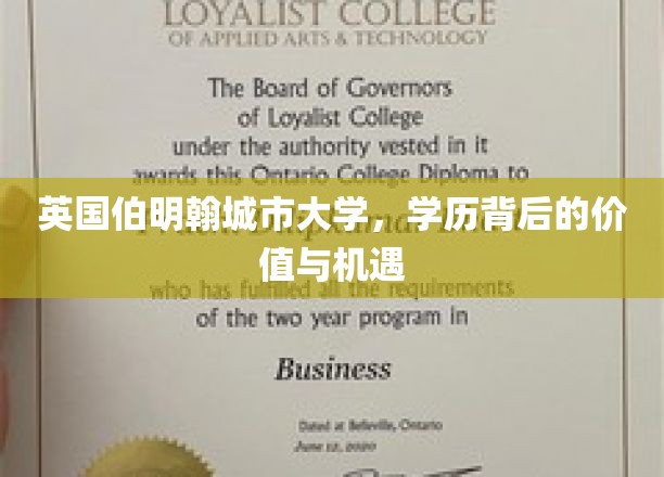 解码伯明翰城市大学，学历新篇章中的无限价值与广阔机遇