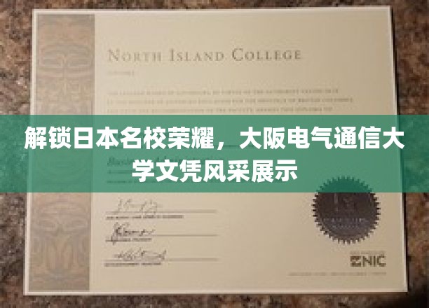 解锁日本名校荣耀，大阪电气通信大学文凭风采展示