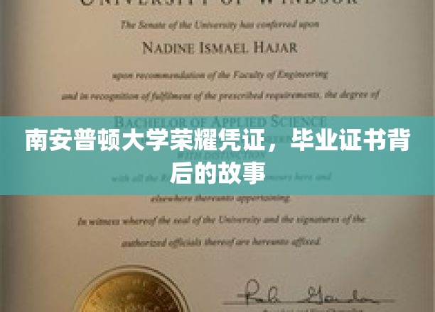 南安普顿大学荣耀凭证，毕业证书背后的故事