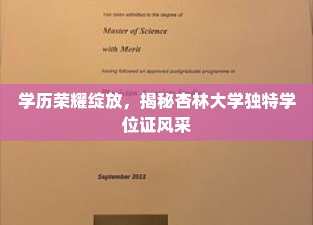 学历荣耀绽放，一睹杏林大学学位证的独特风采