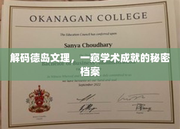 探秘德岛学术宝藏，揭开文理交融的智慧篇章