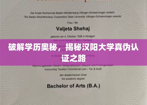 探寻汉阳大学学历之谜，真伪认证的神秘之旅