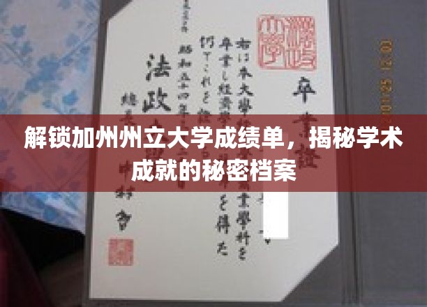 加州大学成绩单密码解密，探秘学子卓越成就档案