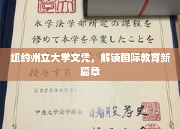 纽约州立大学文凭，解锁国际教育新篇章