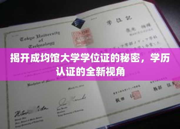 解码成均馆大学学位证，探索学历认证的新维度