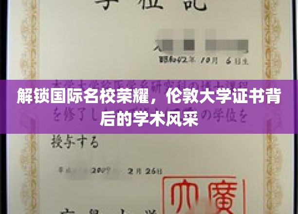探索国际名校荣耀，伦敦大学证书背后的学术风采