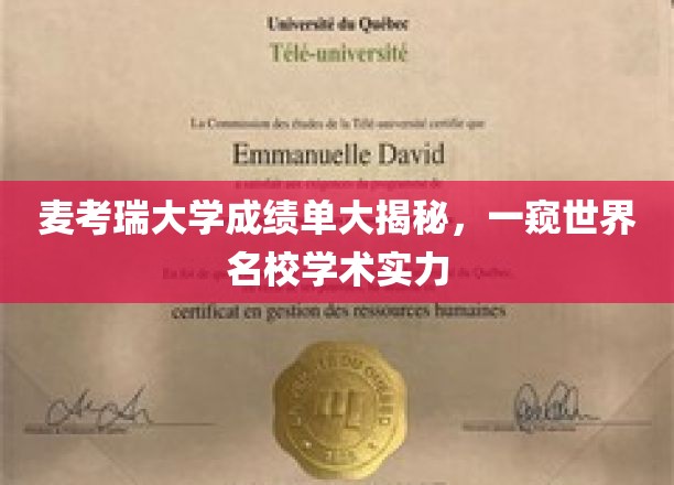 麦考瑞大学成绩单大揭秘，一窥世界名校学术实力