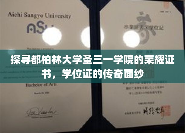 探寻都柏林大学圣三一学院的荣耀证书，学位证的传奇面纱