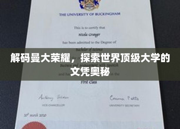 揭开曼大荣耀面纱，揭秘世界名校文凭的非凡魅力