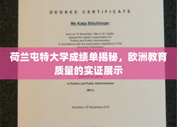 荷兰屯特大学成绩单揭秘，欧洲教育质量的实证展示