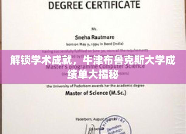 解码牛津布鲁克斯荣耀，一窥学术精英的秘密成绩单