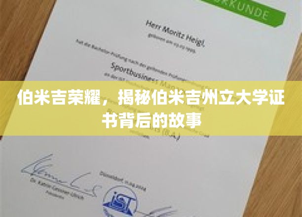 伯米吉荣耀，揭秘伯米吉州立大学证书背后的故事