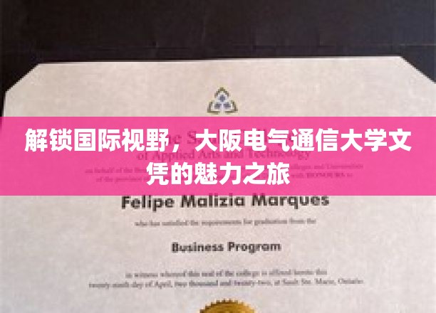 开启国际视野，领略大阪电气通信大学文凭的魅力之旅