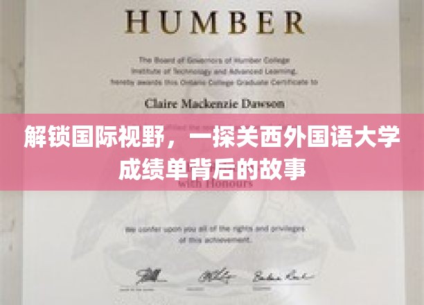 探索关西外国语大学成绩单背后的国际视野故事