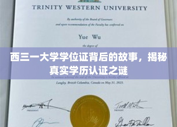 西三一大学学位证书背后的故事，揭秘真实学历认证之谜