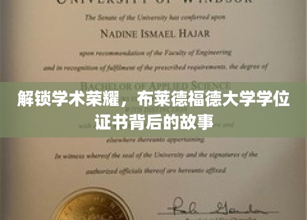 解锁学术荣耀，布莱德福德大学学位证书背后的故事