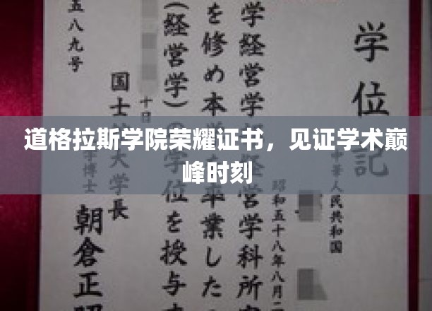荣耀加冕，道格拉斯学院学子成就巅峰荣耀证书
