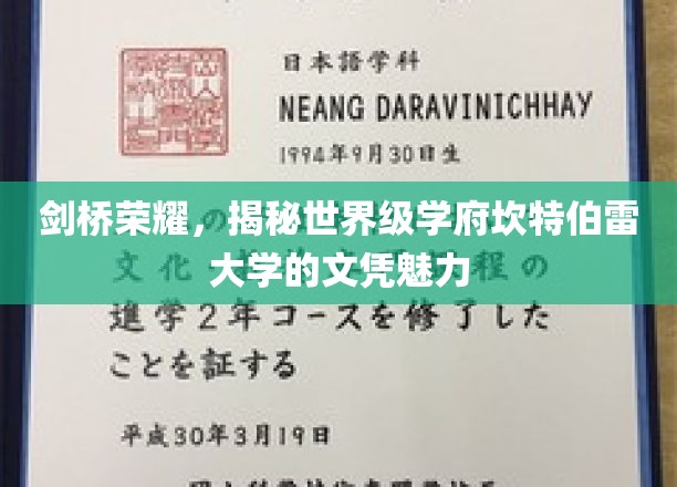 剑桥荣耀，揭秘世界级学府坎特伯雷大学的文凭魅力