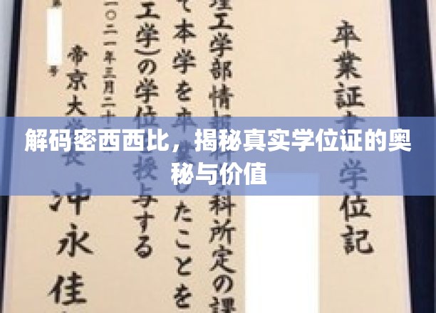 揭秘，密西西比学位证背后的价值密码