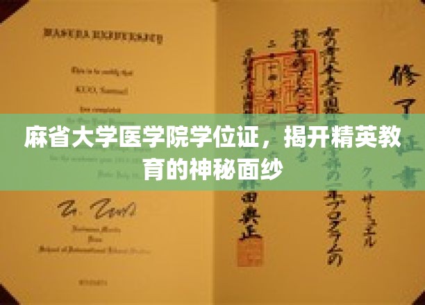 解码精英摇篮，麻省大学医学院学位证背后的教育秘籍