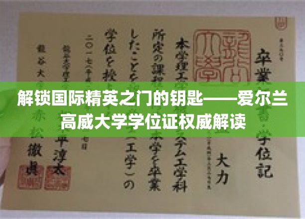 跨国精英摇篮，揭秘爱尔兰高威大学学位证的含金量与影响力