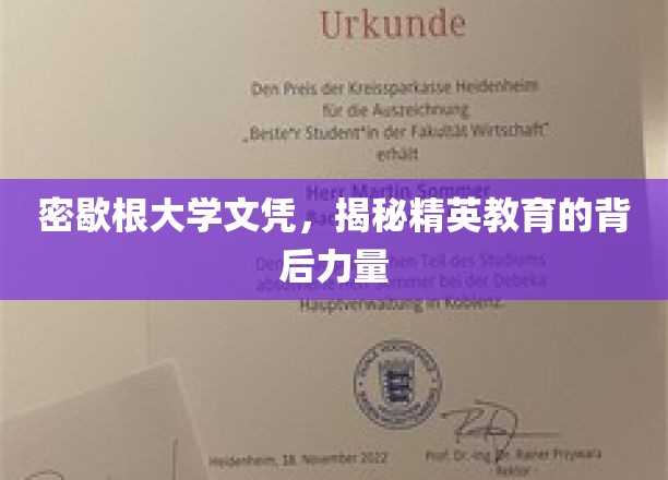 解码精英摇篮，密歇根大学文凭背后的教育奥秘