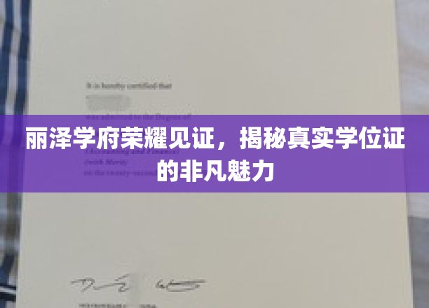 丽泽学府荣耀见证，揭秘真实学位证的非凡魅力