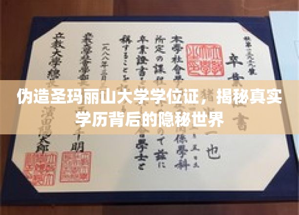 揭秘圣玛丽山大学学位证书背后的真实世界